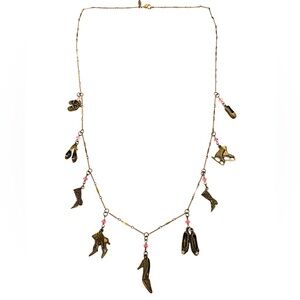 SWEET ROMANCE Victorian Shoe Charm Necklace